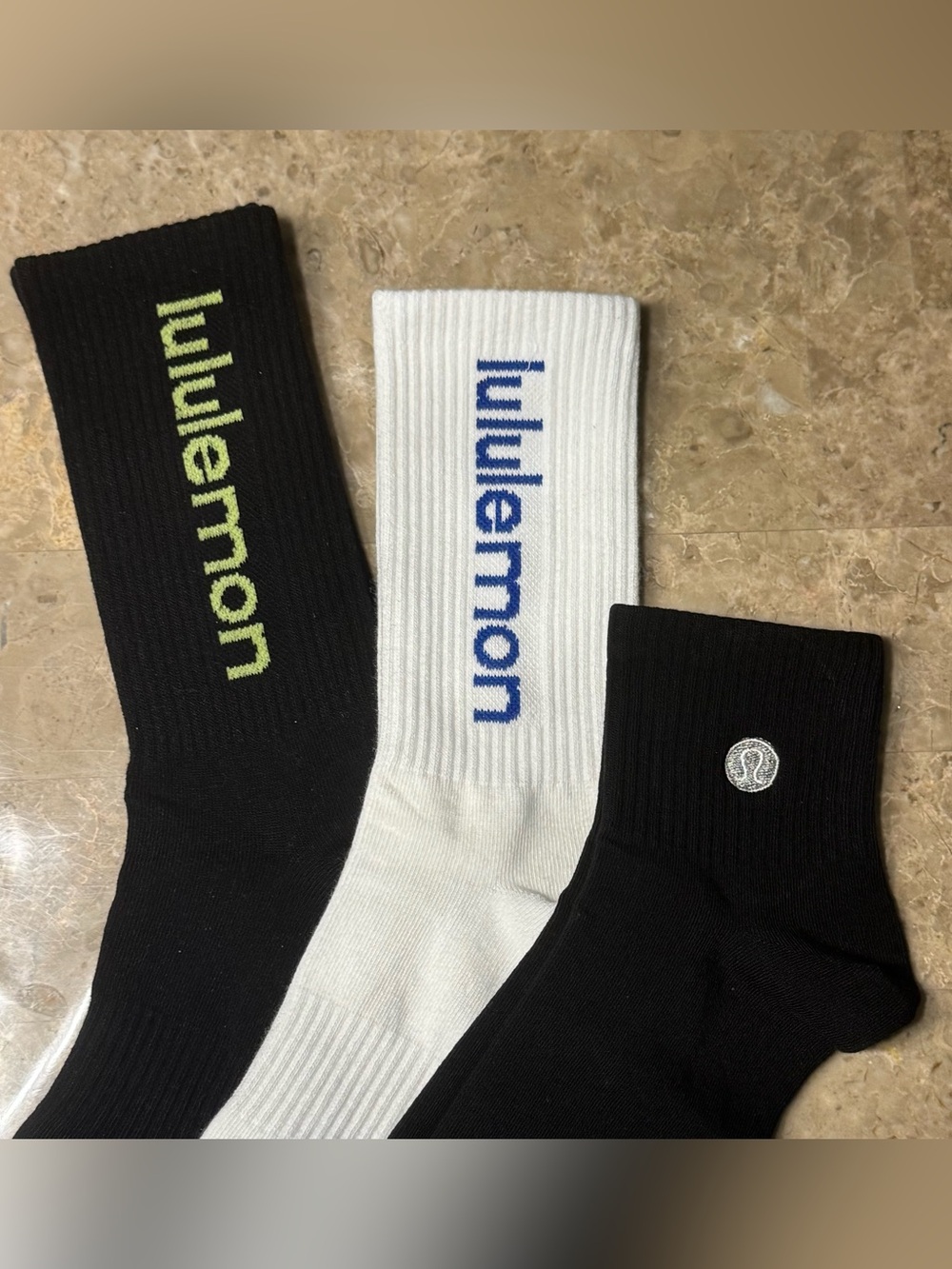 New Women’s Lululemon Athletica Socks 
3 pairs Size Medium 
Socks stretch